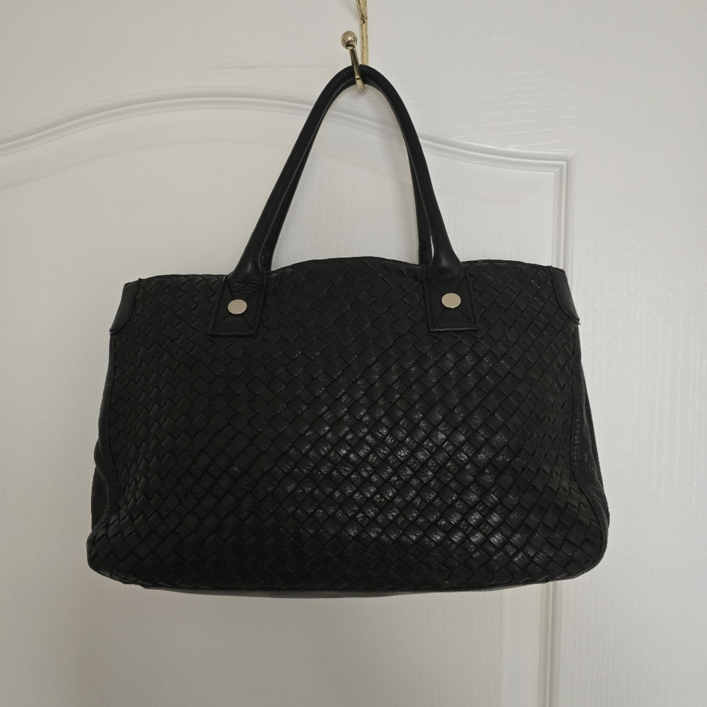 VTG leather black bag Valerie Stevens - Picture 2 of 6